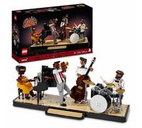 Lego ideas 21334 quartetto jazz, idee regalo per adulti amanti della musica con musicisti e strumenti: pianoforte e batteria