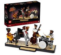LEGO Ideas Jazz Quartet 21334 Building Blocks - Featuring Buildable Stage with 4 Band Musician Figures, Includes Pianoforte, Double Bass, Trumpet, and Drum Kit struments, Great Home Display for Adults