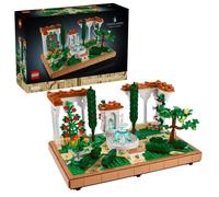Lego icons 10359 il giardino della fontana, modellino da costruire per adulti da collezione, idea regalo per donna o uomo