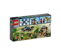 LEGO Jurassic World Dilofosauro in Fuga, Set con 3 Minifigure, Drone e Figura del Dinosauro, 75934