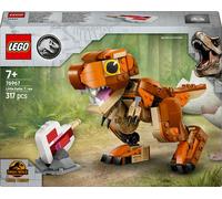 Lego jurassic world 76967 little eatie: t. rex, dinosauro giocattolo con parti mobili, gioco di ruolo bambini 7+, idea regalo