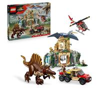 LEGO Jurassic World Missione aerea con Spinosauro e Quetzalcoatlus 76976 | Giochi per bambini da 8 anni, modellino con 2 dinosauri giocattolo, camion, elicottero e 4 minifigure, idea regalo, 984 pezzi