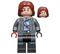 LEGO Jurassic World Rainn Delacourt Blu Scuro + Bianco Camicia Figure Mini 76945