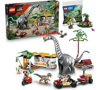 Lego Jurassic World Raptor & Titanosaurus: grande ricerca di traghetti - 76973 Lego Raptor & Titanosaurus con sacchetto regalo, Jurassic Set dinosauri a partire dai 7 anni - Novità 2025