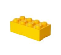 LEGO Lunch Box con 8 knobs - Contenitore Alimentare, Lavabile in Lavastoviglie, Multiuso, Porta Merenda, 950ml, per Bambini e Adulti, Yellow