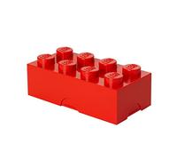 LEGO Lunch Box con 8 knobs - Contenitore Alimentare, Lavabile in Lavastoviglie, Multiuso, Porta Merenda, 950ml, per Bambini e Adulti, rosso
