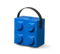 LEGO Lunch Box con Manico blu - Contenitore Portatile per Alimenti, Lavabile in Lavastoviglie, 2.1L, Ideale per Bambini e Adulti