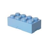 LEGO Lunch Box with 8 Knobs - LEGO Lunch Box con 8 knobs - Contenitore Alimentare, Lavabile in Lavastoviglie, Multiuso, Porta Merenda, 950ml, per Bambini e Adulti, blu reale chiaro