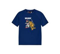 LEGO Lwaris 302-Maglietta da Bagno Ninjago con Protezione UV Bermuda, Blu Scuro, 110 Bambini e Ragazzi