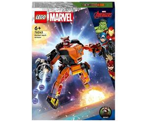 LEGO Marvel 76243 Armatura Mech Rocket, Action Figure Supereroe Guardi