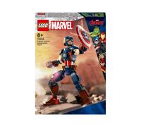 lego marvel - personaggio di captain america - lego 76258 supereroe da costruire con scudo anni 8+ 310pz