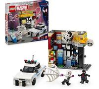 Lego marvel 76311 spider-verse: miles morales contro la macchia, edificio e macchina giocattolo da costruire, giochi bambini9+