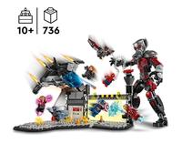 LEGO Marvel 76314 La battaglia di Capitan America: Guerra civile - Giocattolo per bambino di 10 anni