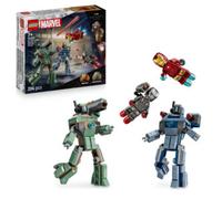 LEGO ǀ Marvel Iron Man e War Machine Contro i Droni Hammer - Giocattolo da Costruire con 2 Minifigure e 2 Action Figure con Shooter - Regalo da Supereroi per Bambini da 7 Anni in su - 76320