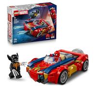 LEGO Marvel Auto di Spider-Man vs. Venomized Wolverine 76336 | Giochi per bambini da 7 anni, giocattolo dei supereroi, 2 minifigure e macchina con 2 shooter a molla, idea regalo, 134 pezzi