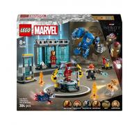 LEGO Marvel Laboratorio di Iron Man: Sala delle Armature - Giocattolo per Fan dei Supereroi con Mech e 5 Minifigure tra cui Aldrich Killian e Robot Dum-E - Regalo Avengers per Bambini da 8 Anni 76315