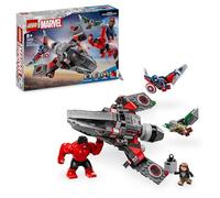 LEGO | Marvel Battaglia Captain America vs. Hulk Rosso con Aereo Giocattolo da Costruire e Minifigure dei Supereroi, Giochi d'Azione per Bambini e Bambine da 8 Anni, Idea Regalo da Collezione 76292