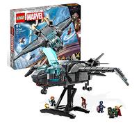LEGO Marvel Il Quinjet degli Avengers, Astronave Giocattolo per Bambini con Minifigure di Thor, Iron Man, Vedova Nera, Loki e Capitan America, Saga dell'Infinito 76248