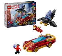 LEGO Marvel Iron Man Car e Black Panther vs. Red Hulk - Giocattolo da costruire - Supereroi Marvel per bambini e bambine dai 7 anni in su - con 3
