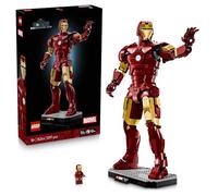 LEGO | Marvel Iron Man Mark 3 Edizione del Collezionista - Kit di Modellismo Action Figure Avengers da Esposizione per Adulti - con Minifigure e Reattore ad Arco - Regalo da Collezione per Fan - 76344