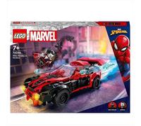 lego marvel - miles morales vs. morbius - lego 76244 macchina da corsa e minifigure di spidey anni 7+