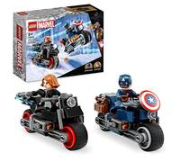 LEGO Marvel Motociclette di Black Widow e Captain America, Set Avengers Age of Ultron con 2 Supereroi e Moto Giocattolo, Giochi per Bambini e Bambine dai 6 Anni 76260