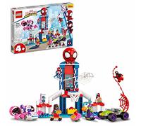 LEGO Marvel Spidey e i Suoi Fantastici Amici, I Webquarters di Spider-Man con Macchina Giocattolo, Miles Morales e Green Goblin, Giochi per Bambini e Bambine da 4 Anni, Idee Creative 10784