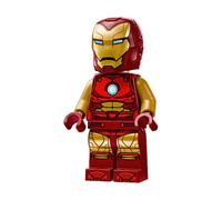 LEGO Marvel Super Eroi Iron Man Scuro Rosso Armour Con Visiera Figure Mini 76310