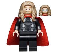LEGO Marvel Super Heroes Thor - Minifigure di capelli lunghi marrone scuro da 76192 (confezionato)