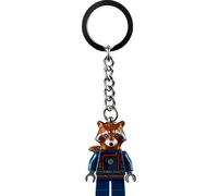 LEGO Marvel Supereroi Rocket Raccoon Minifigure Portachiavi 854296, Marrone, S