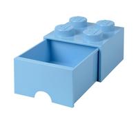Lego Mattone Cassetto,4 Manopole,1 Cassetto,Impilabile Scatola Portaoggetti,Luce