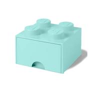 LEGO Mattone Cassetto,4 Manopole,1 Cassetto,Impilabile Stoccaggio Scatola,Verde