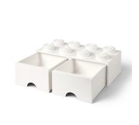 Lego Mattone Cassetto,8 Manopole,2 Cassetti,Impilabile Scatola