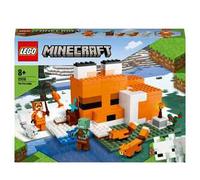 LEGO Minecraft 21178 Il Capanno della Volpe, Mattoncini da Costruzione, Set con Zombie e Animali, Giochi per Bambini