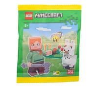 LEGO Minecraft: Alex Minifigure con Baby Llama e Bee