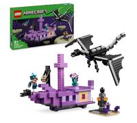 LEGO Minecraft L’Enderdrago e la Nave dell’End, Giocattolo - Set da Gioco e da Esposizione con Barca, Drago e 3 Figure tra cui un Enderman - Regalo per Gamer, Bambini e Bambine da 8 Anni in su - 21264