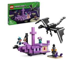 LEGO Minecraft L’Enderdrago e la Nave dell’End, Giocattolo - Set da Gioco e da Esposizione con Barca, Drago e 3 Figure tra cui un Enderman - Regalo per Gamer, Bambini e Bambine da 8 Anni in su - 21264