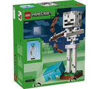 LEGO Minecraft Scheletro Giocattolo - Action Figure di Mob con Elmo di Diamante, Arco e Frecce e Base in Erba - Decorazione Cameretta - Regalo per Gamer, Bambini e Bambine da 10 Anni in su - 21594