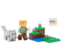 LEGO Minecraft Mini Set: Alex Minifigure con Lupo e Osso