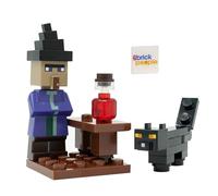 LEGO Minecraft Mini Set: Strega Minifigure con gatto nero e pozione