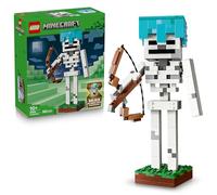 LEGO Minecraft Scheletro Giocattolo - Action Figure di Mob con Elmo di Diamante, Arco e Frecce e Base in Erba - Decorazione Cameretta - Regalo per Gamer, Bambini e Bambine da 10 Anni in su - 21594