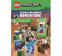 LEGO® Minecraft®: Steve’s Netherite Adventure Search & Find Sticker Activity (with Steve minifigure and sword)