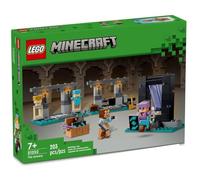 LEGO Minecraft The Armory Building Set, include personaggi popolari di Minecraft Alex e Armorsmith, giocattolo d'azione per giocatori e bambini, regalo per ragazzi e ragazze dai 7 anni in su, 21252