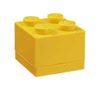 LEGO Mini Box 4 Knobs Yellow - Scatola di Archiviazione Piccola e Versatile per Snack, Gioielli, Accessori per Capelli, Souvenir & Altro, 46 x 46 x 43 mm