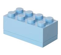 LEGO Mini Box 8 Knobs blu reale chiaro - Scatola di Archiviazione Piccola e Versatile per Snack, Gioielli, Accessori per Capelli, Souvenir e Altro, 46x92x43 mm
