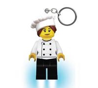 LEGO Minifigures Grande 3 Pollici Alta Figura Portachiavi Luce - Chef Femminile (KE218H), bianco, Large - 3 inches tall