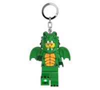 LEGO Minifigures Portachiavi Light - Dragon Suit Girl - Figura alta 7,6 cm (KE224H), verde, grande - altezza 7,6 cm, Verde scuro, Large - 3 inches tall