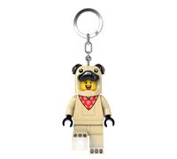 LEGO Minifigures - Portachiavi a forma di carlino, misura grande, 7,6 cm, colore