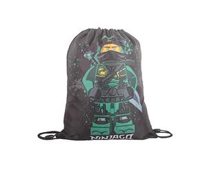 LEGO Mline Ninjago, Sacca Unisex-Bambini e Ragazzi, Nero-Verde, 10L