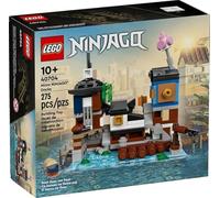 LEGO NINJAGO 40704 Micro Docks Building Set: versione in miniatura di NINJAGO City Docks con mercato, Tearoom, Arcade e appartamenti (275 pezzi)